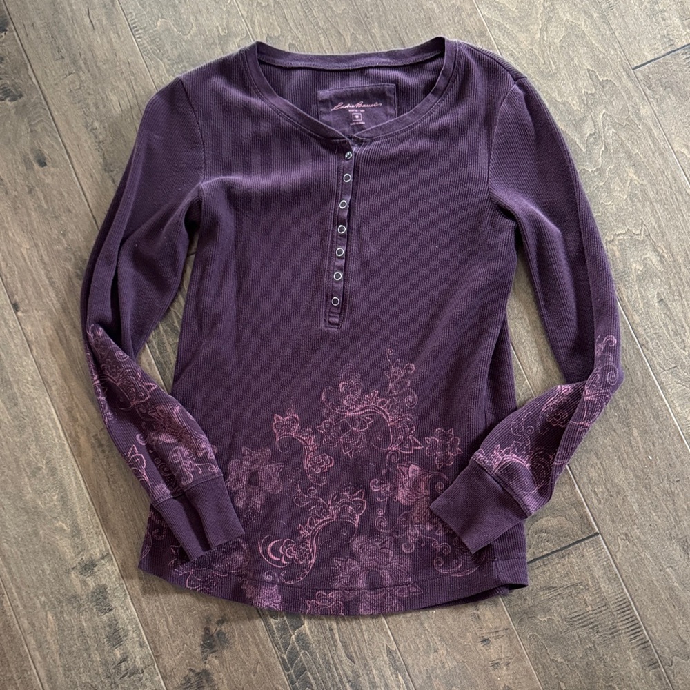 Eddie Bauer Purple Long Sleeve Top
